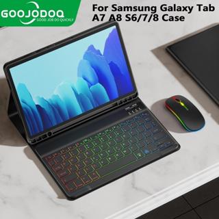 SAMSUNG 三星 Galaxy Tab A7 平板電腦保護套三星 Tab S6 Lite 保護套彩虹鍵盤三星 Tab