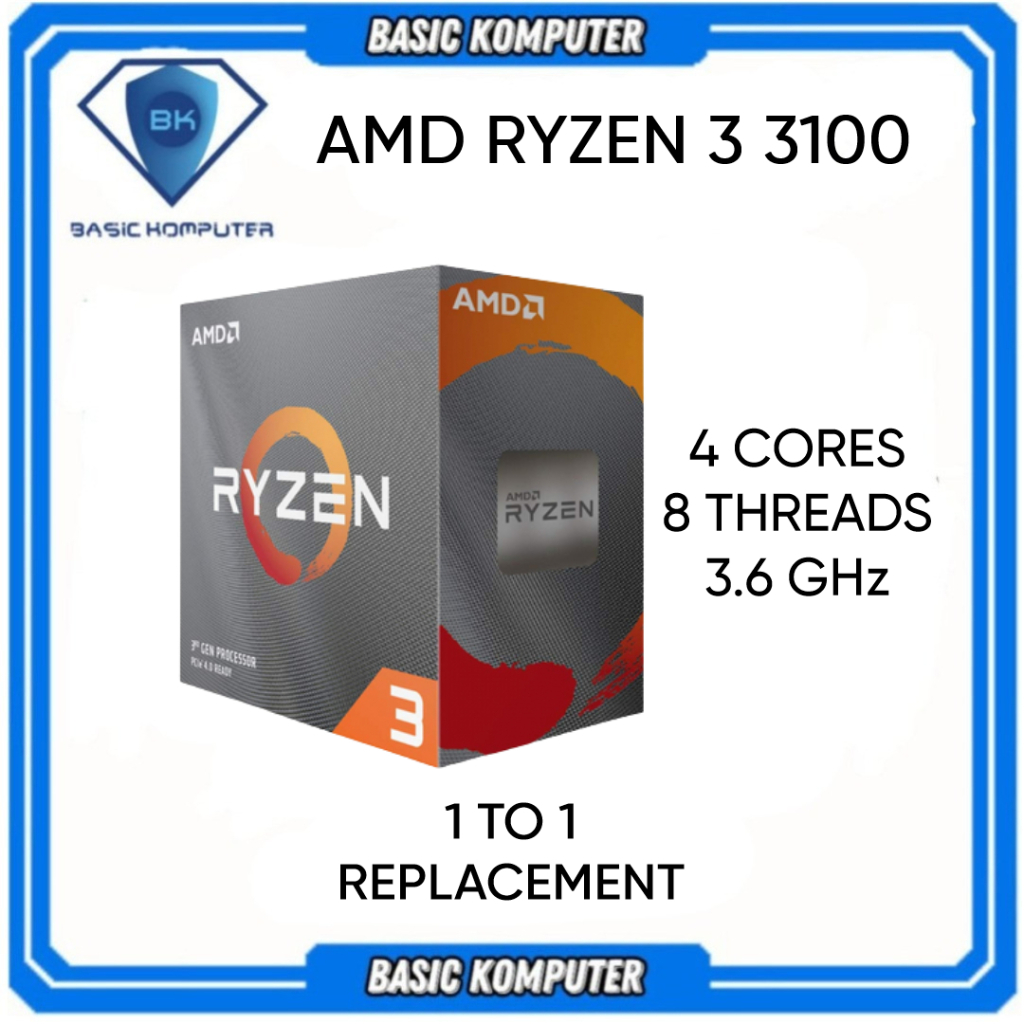 Amd RYZEN 3 3100 3.6 GHz BOX SOCKET AM4 3 年保修