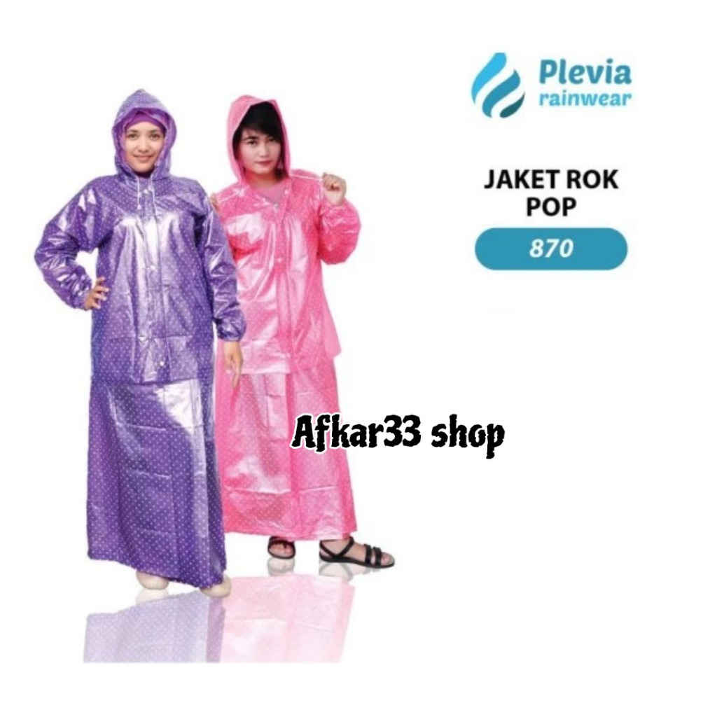 Plevia 雨衣裙外套套裝 870 波點圖案