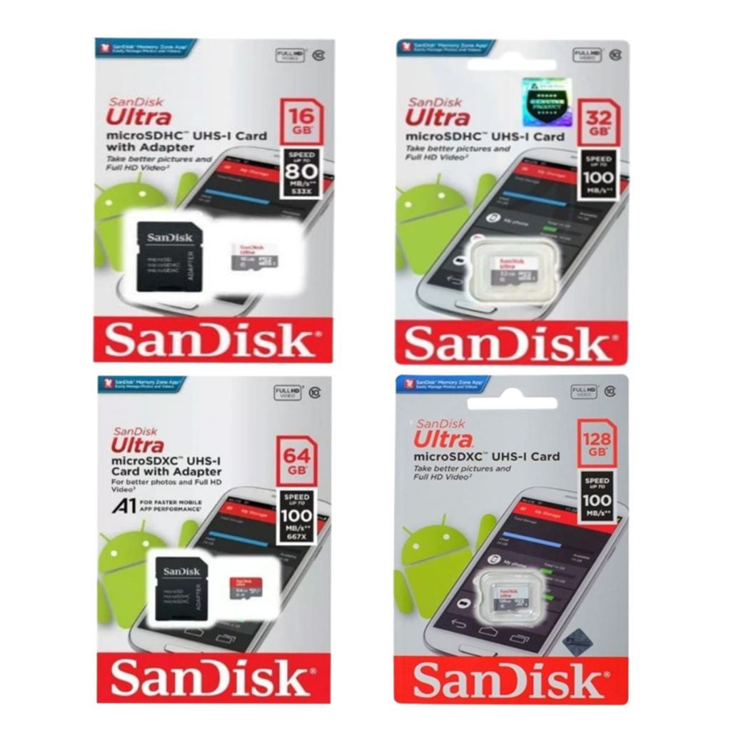 原裝 MICROSD 128GB SANDISK MICROSD 64GB SANDISK MICROSD 32GB S