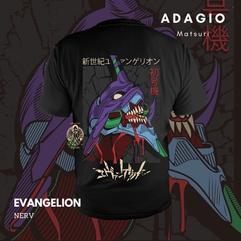 AdagioMatsuri 新世紀福音戰士 Eva 01 T 恤新世紀福音戰士 Eva 01 T 恤