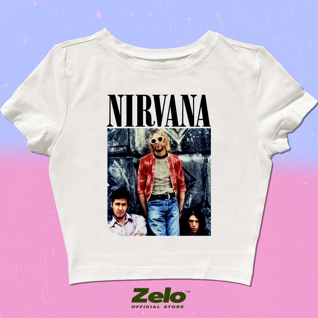 嬰兒 T 恤露臍上衣 Nirvana 海報樂隊