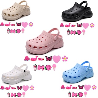 Crocs 涼鞋女青蛙涼鞋女涼鞋 Crocs 芭比系列 Jibbitz Fuji 經典木屐 Jibbitz Jelly