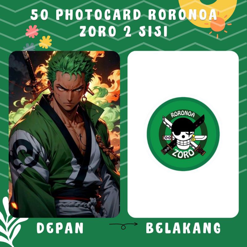 Roronoa ZORO 一件 2 面印刷照片卡