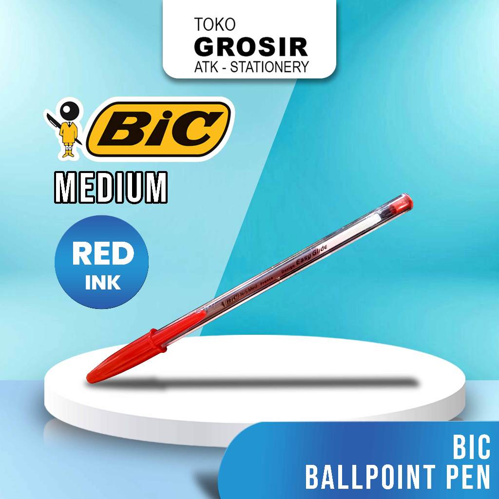 Bic Pen N-S Med 1.0mm 圓珠筆中號 1.0mm 紅色