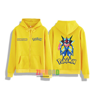 Ziphood BANDUNG 男孩拉鍊毛衣夾克 Pokemon Go 拉鍊夾克兒童 Pokemon Go Grenin