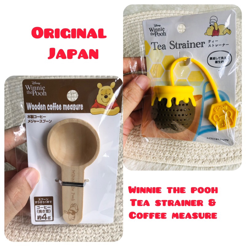 迪士尼小熊維尼濾茶器和咖啡測量原裝日本