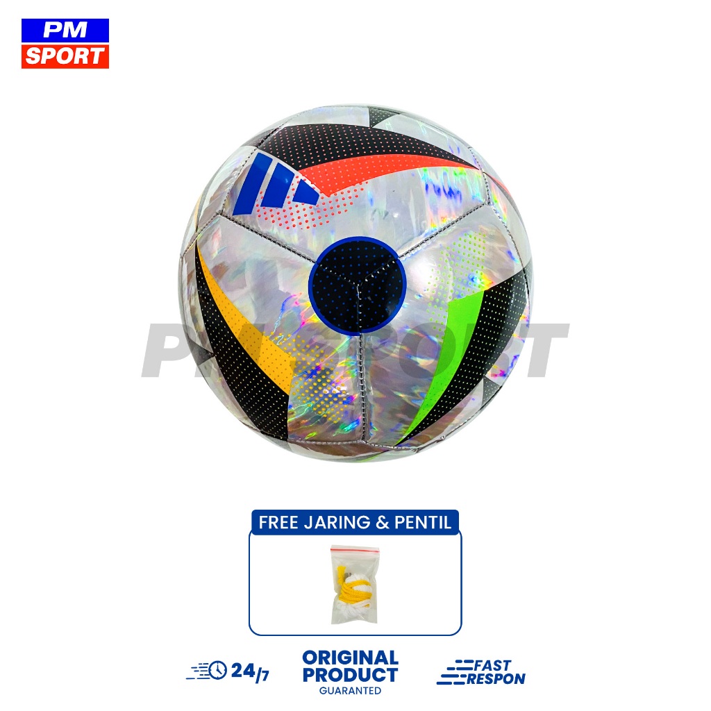 愛迪達 足球阿迪達斯比賽用球複製品訓練 EURO24 TRN 箔 EURO 2024 德國原裝