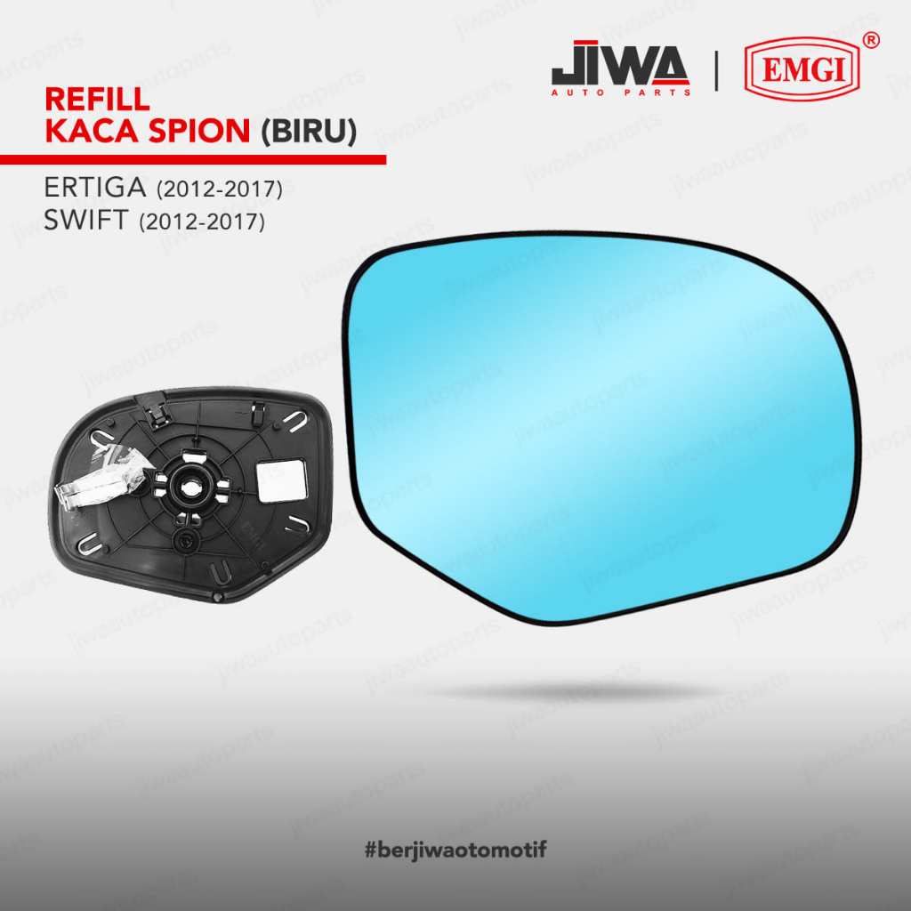 Jiwaauto x EMGI 後視鏡補充裝藍色汽車 Ertiga Swift 2012 至 2017