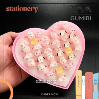 三麗鷗 Sanrio RESIN 戒指奢華 SANRIO 戒指可愛時尚配飾女孩 GUMIBI STORE