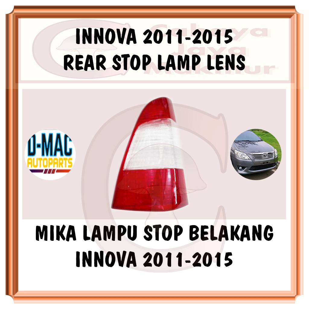 豐田 Pcs Mika 玻璃燈剎車燈剎車轉向信號 Sen 後 Toyota Kijang Grand Innova 20