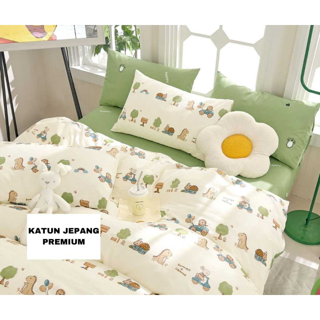 Katun LOKAL 床罩套裝優質本地棉床單帶兒童圖案單人尺寸 90x200 100x200 120x200 柔軟柔軟