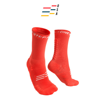 Osa 紅色高壓縮跑步襪自行車跑步襪坐墊運動