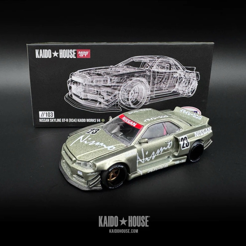 Mini GT Kaido GT Nissan Skyline GT-R Kaido Works Nismo 千年翡翠散