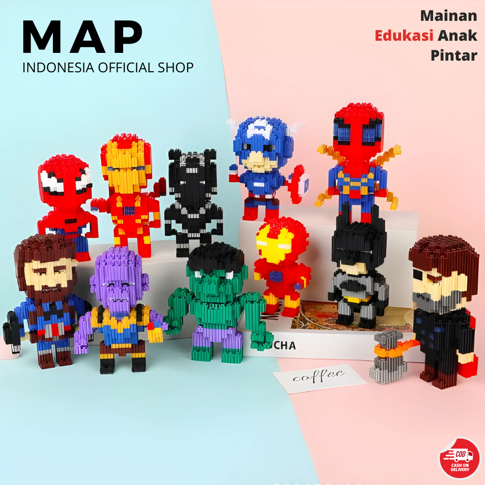樂高納米積木超級英雄系列復仇者聯盟兒童益智玩具禮品展示套裝