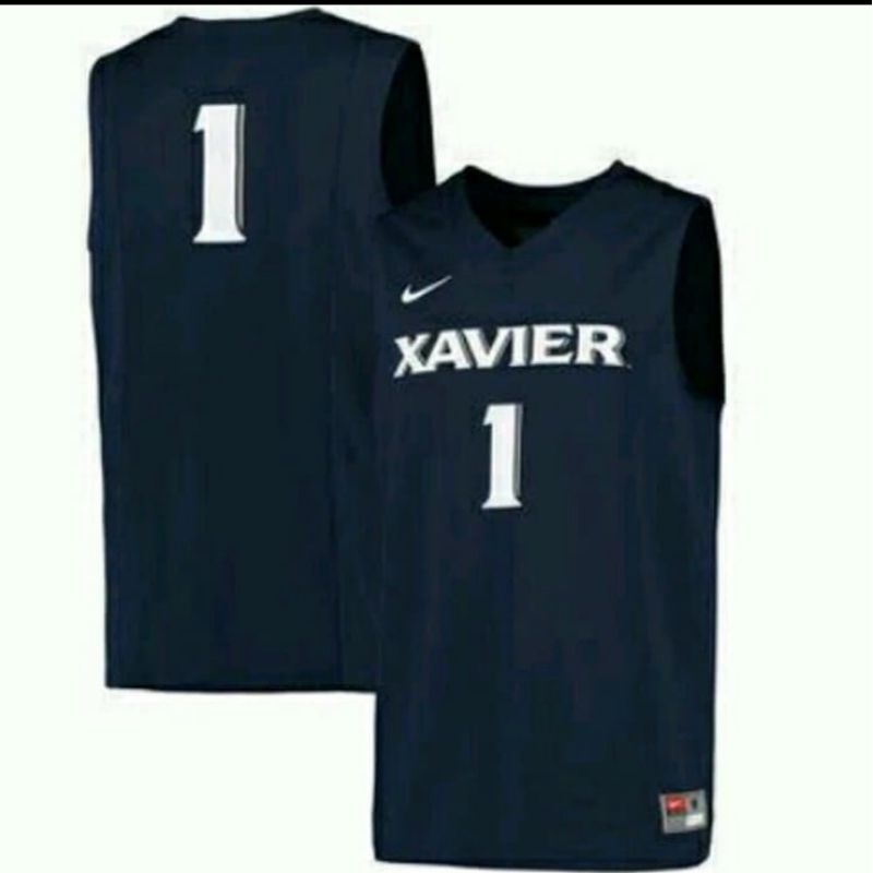 耐吉 球衣耐克籃球 Xavier Musketeers 1 海軍藍男式 NCAA 球衣