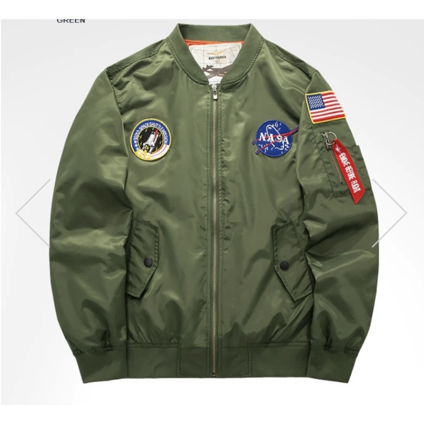 NASA 美國國家航空航天局轟炸機飛行員夾克飛行員夾克 Sz M XXl