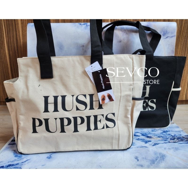 Hush PUPPIES 正品中性帆布網球托特包