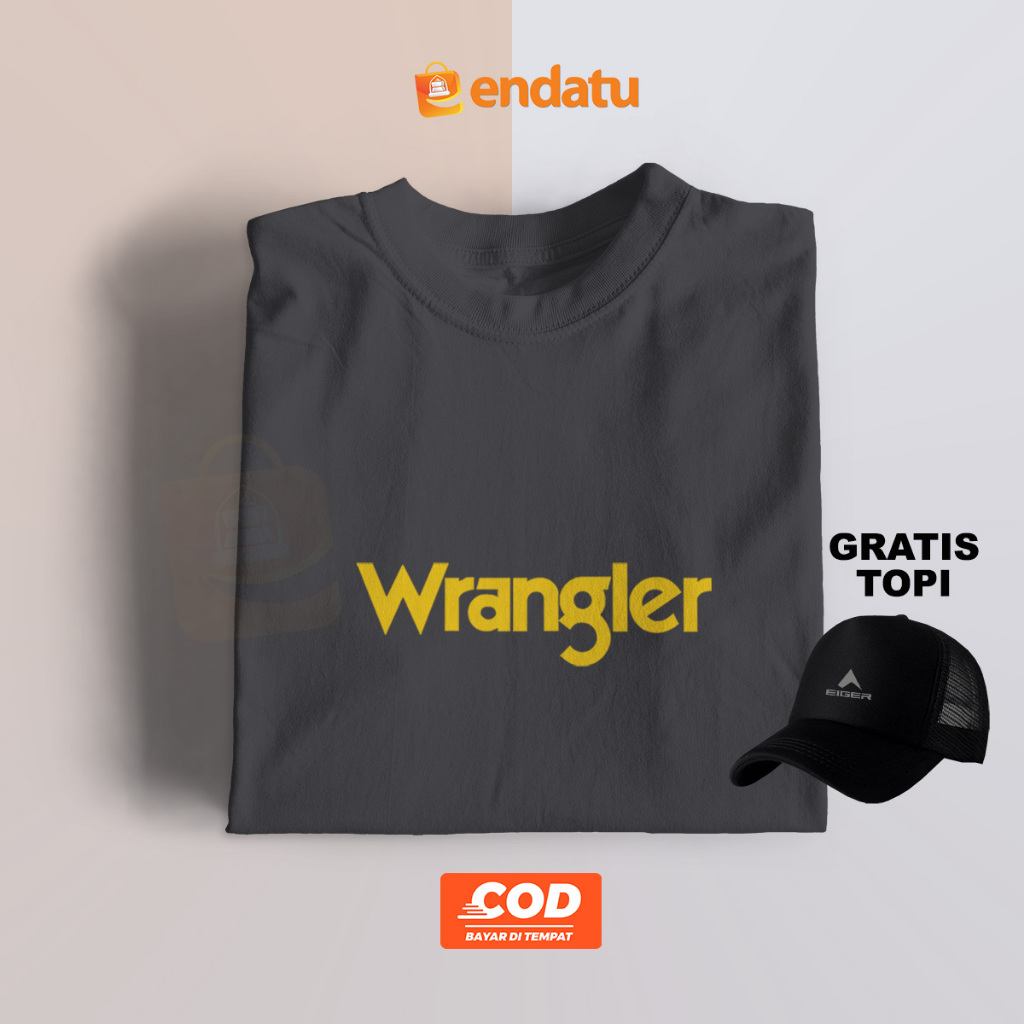 Endatu Cloth Super Save WRANGLER 獨家優惠 T 恤酷 T 恤免費帽子棉 T 恤基本款短袖