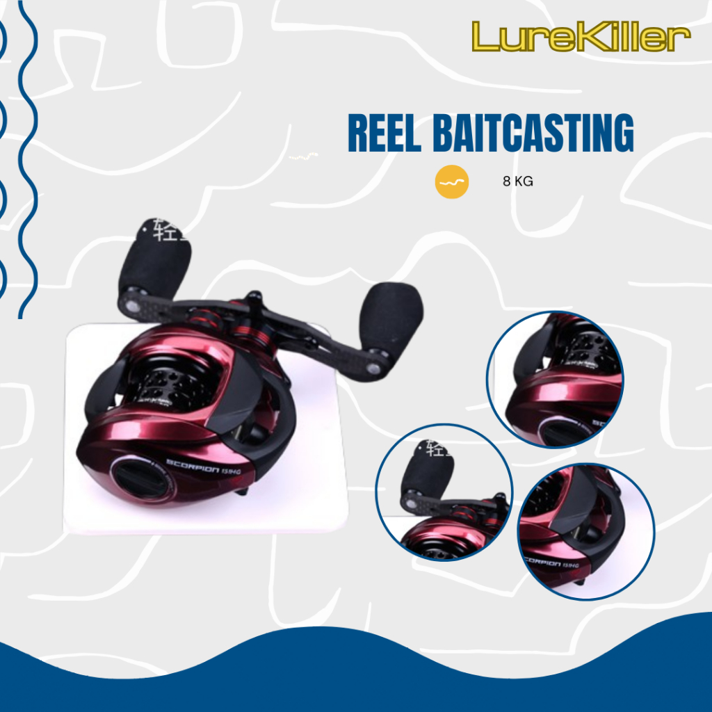Lurekiller 釣魚線輪 150h/L 拋餌線輪鋁製淺線軸 11+1BB 158G 釣魚線輪 RP012