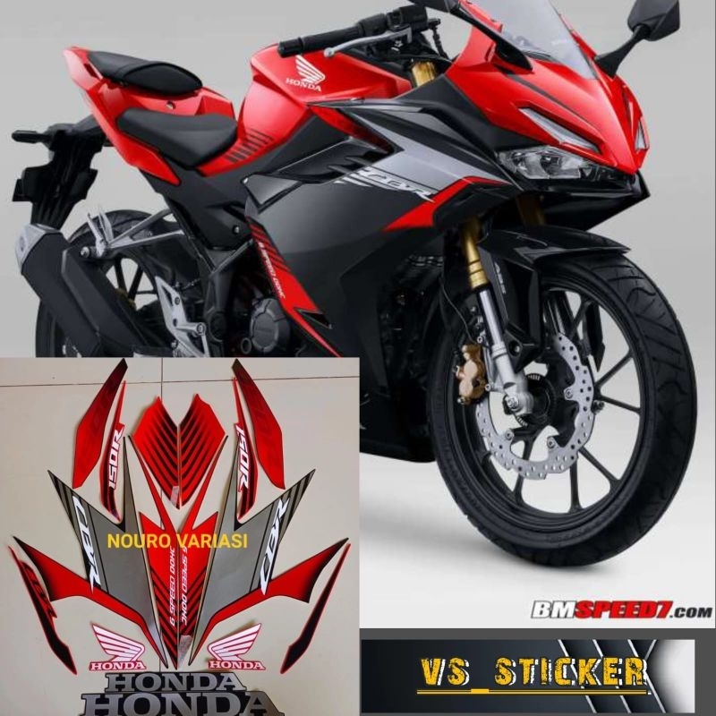 Hitam MERAH 條紋清單標準馬達 HONDA CBR 150 CBR150 紅色黑色紅色黑色