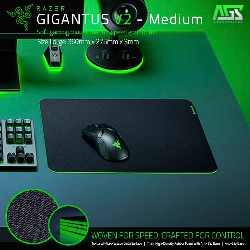 Razer Gigantus V2 中型遊戲鼠標墊原裝