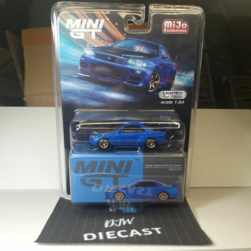 Mini GT MGT 531 Mijo Nissan Skyline GTR R34 頂級秘密海濱藍