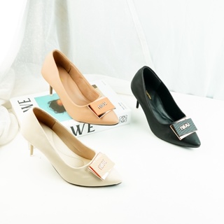 女式涼鞋高跟鞋樂福鞋女式高跟鞋素色正裝 HD-06