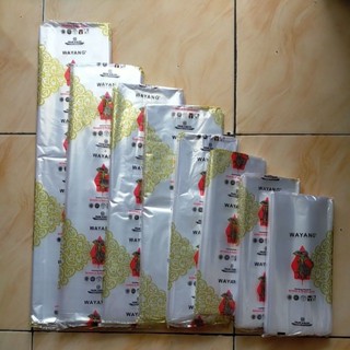 Pp 透明塑料袋重量 500gr Wayang 品牌尺寸 60x100-50x75-45x65-40x60-35x50-