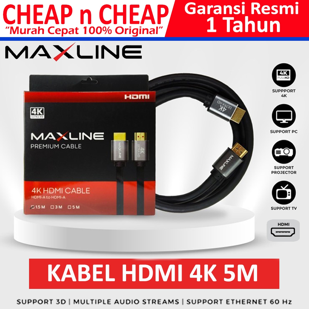 Hdmi 電纜 5m 4K 超高清 Maxline 2.0 優質 5 米 m