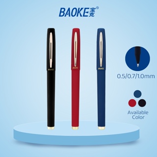 Merah HITAM Baoke 中性筆中性筆 0.5/0.7/1.0mm 大容量黑色紅色藍色墨水中性筆橡膠筆 1 支