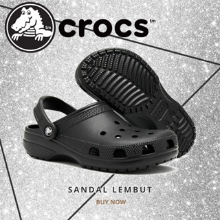Original Crocs 涼鞋女士經典 Crocs 涼鞋薄底平底鞋沙灘鞋