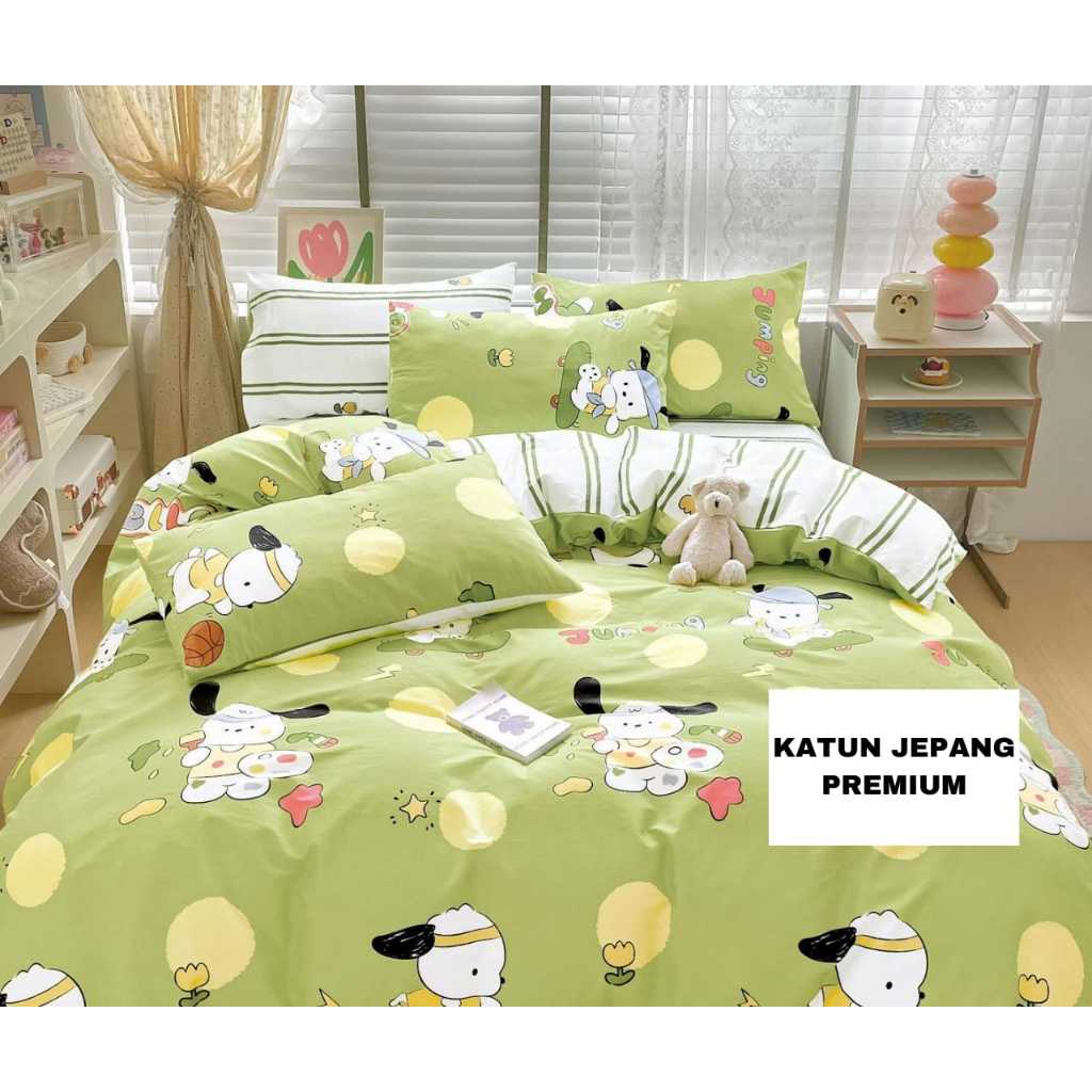 Katun 床罩套裝日本棉床單高級兒童圖案單人尺寸 90x200 100x200 120x200 柔軟軟床單 KJA29