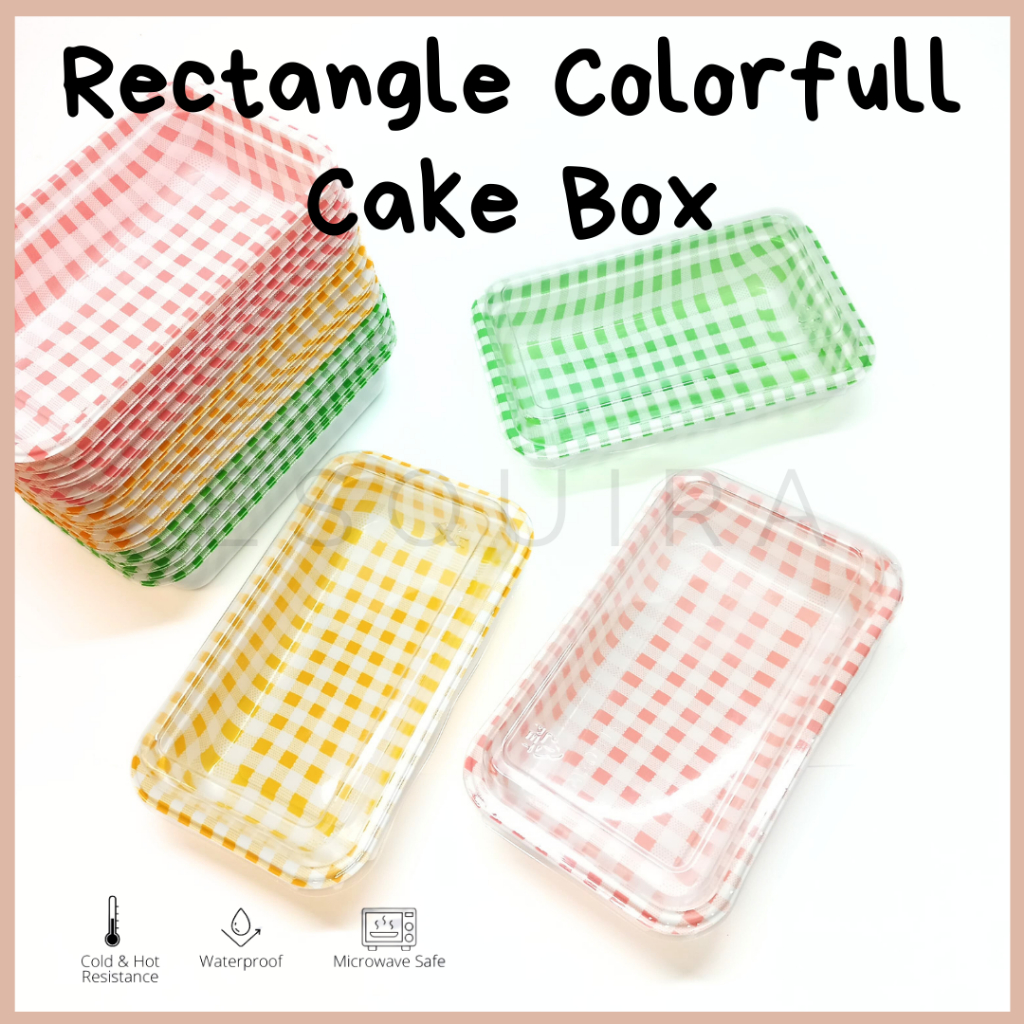 長方形創輝蛋糕盒 PET 蓋 10 件