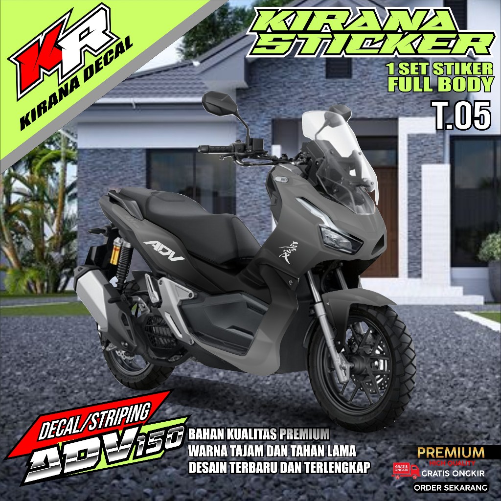 Terbaru 貼花貼紙 Honda ADV 150 全身變化 ADV 150 新設計漸變 KR.T.05