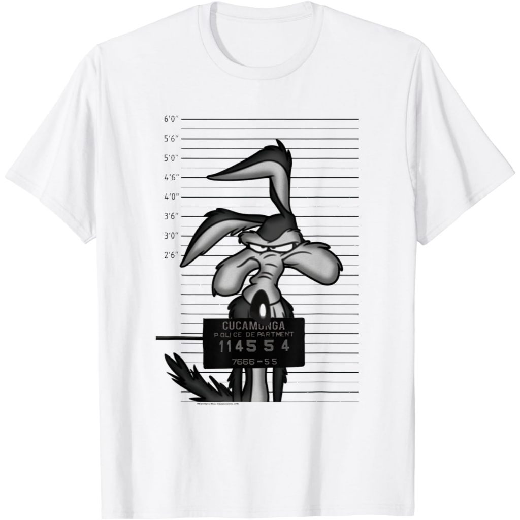Looney Tunes Wile E Coyote 胸圍短袖 T 恤時尚服裝上衣 T 恤男士女士最新款當代短袖 Dis