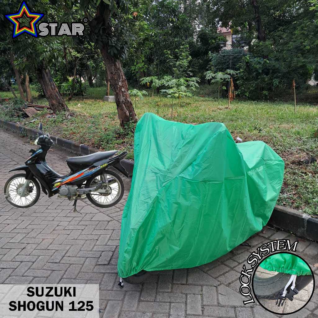 Hijau Shogun 125 摩托車罩純綠色高級摩托車罩