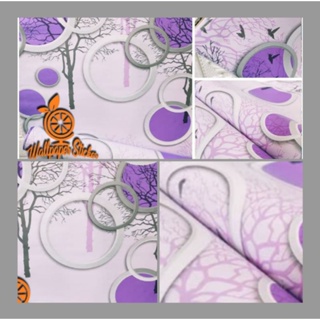 Ungu紫色蒲公英圖案牆貼壁紙pvc A級
