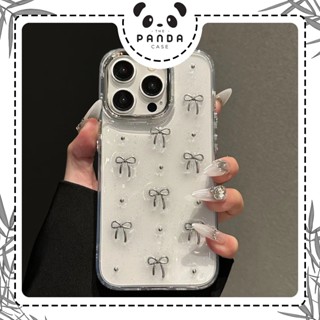 3d Ribbon Coquette 透明閃光外殼可愛手機殼適用於 IPHONE 7 8 PLUS X XS MAX X