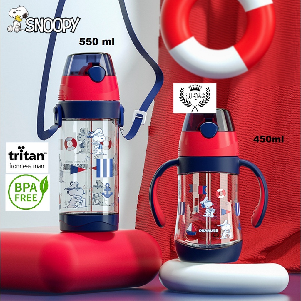 原裝 SNOOPY TRITAN BPA FREE 兒童吸管飲水瓶 550ml