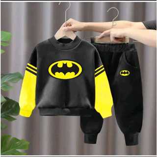 兒童套裝蝙蝠俠毛衣兒童套裝男女童套裝1-5歲兒童套裝