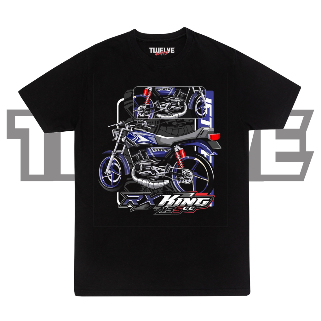 山葉 Yamaha RX KING 135 黑色常規 T 恤摩托車騎手上衣男士女士襯衫女孩男孩中性 T 恤