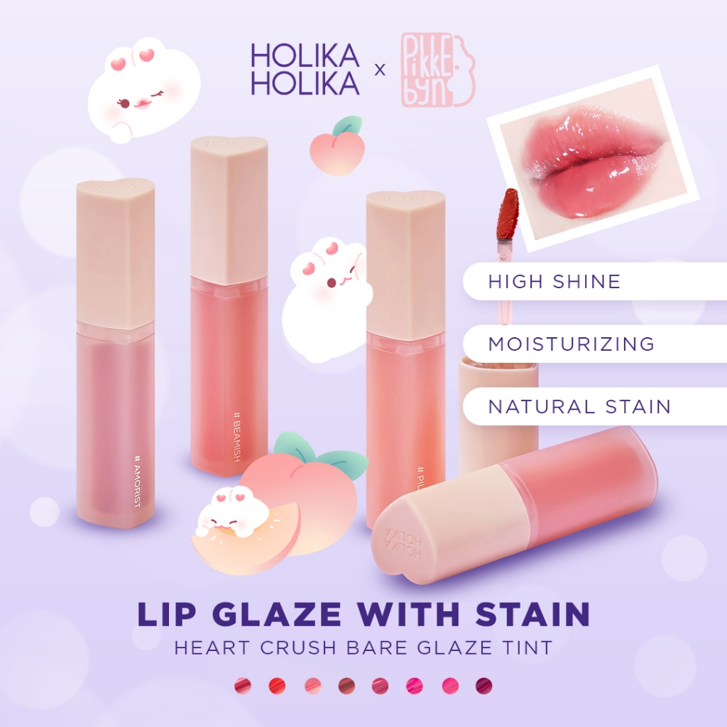 Holika Holika Heart Crush 裸釉有色唇釉含天然染色