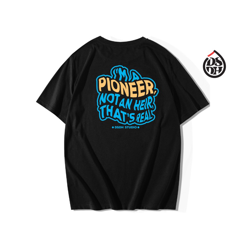 Katun HITAM Dsdh Pioneer T 恤 Pioneer Not The Heir Of Short 上