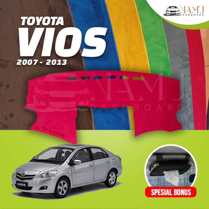 豐田 Vios GEN 2 汽車儀表板毛皮墊套 TOYOTA 儀表板保護器 2007 2008 2009 2010 20