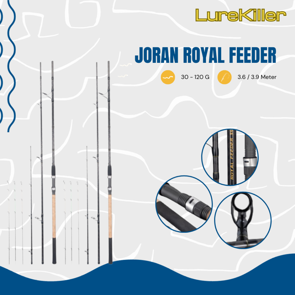 Lurekiller ROYAL FEEDER 釣魚竿沙 3.6m 3.9m CW 30-120g 免費 3 頂釣魚竿類