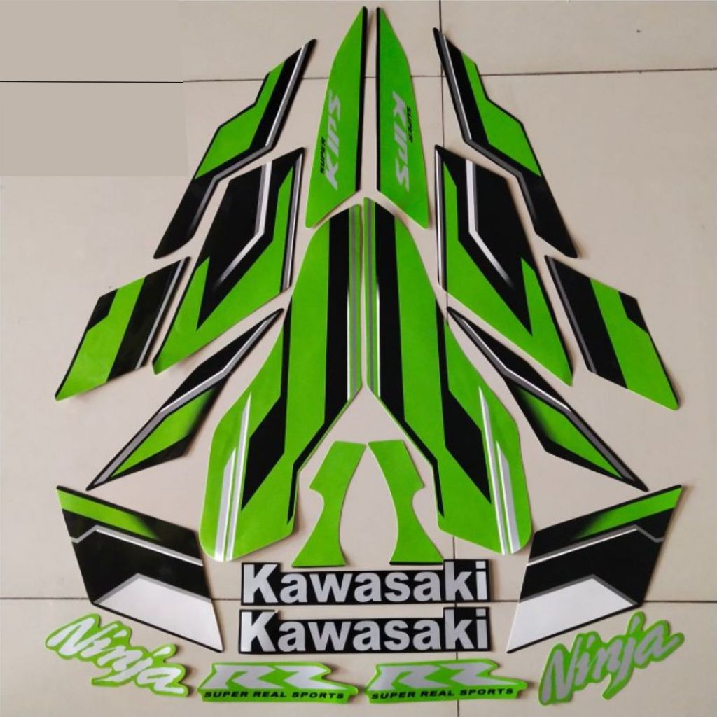 KAWASAKI Hijau 標準條紋貼紙川崎忍者 RR 綠色 2015 標準條紋和
