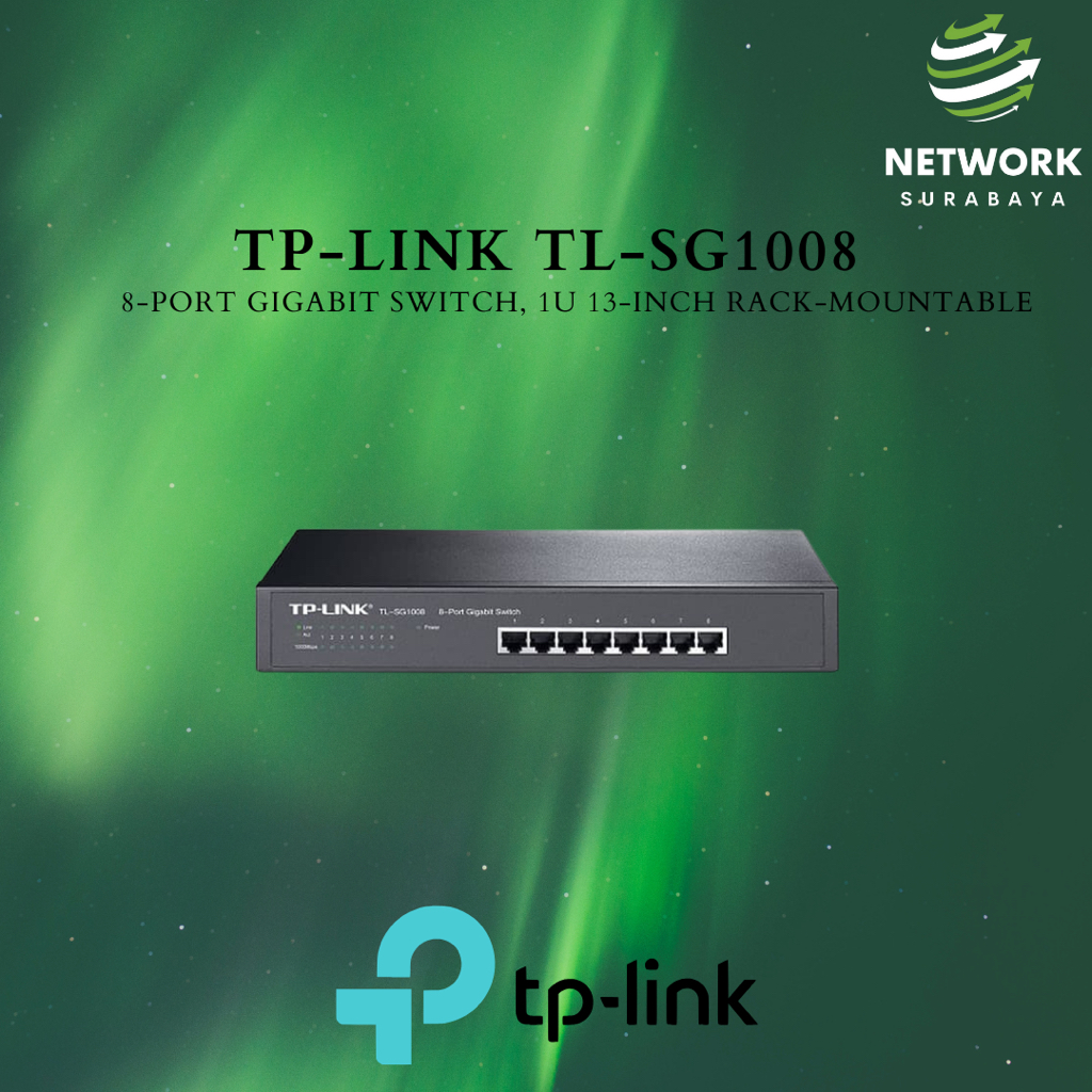 Tp-link TL-SG1008 8口千兆交換機1U 13寸機架式