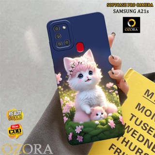 SAMSUNG HP 最新款三星 A21S 手機殼 OZORA 時尚貓殼三星 A21S 手機殼三星 A21S 手機配件軟
