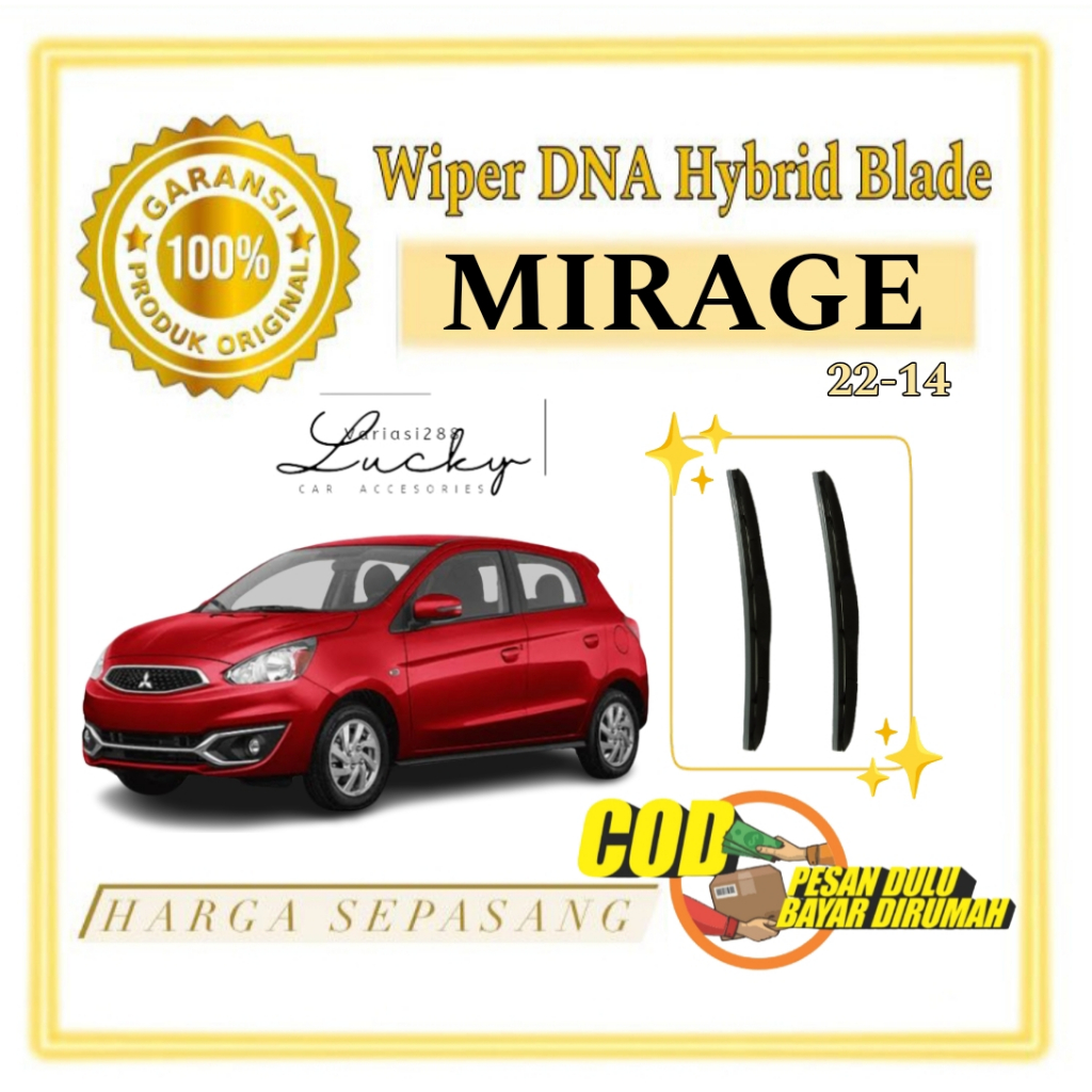 一對雨刷混合刀片的價格 DNA 系列 MIRAGE 汽車尺寸 22 14 套